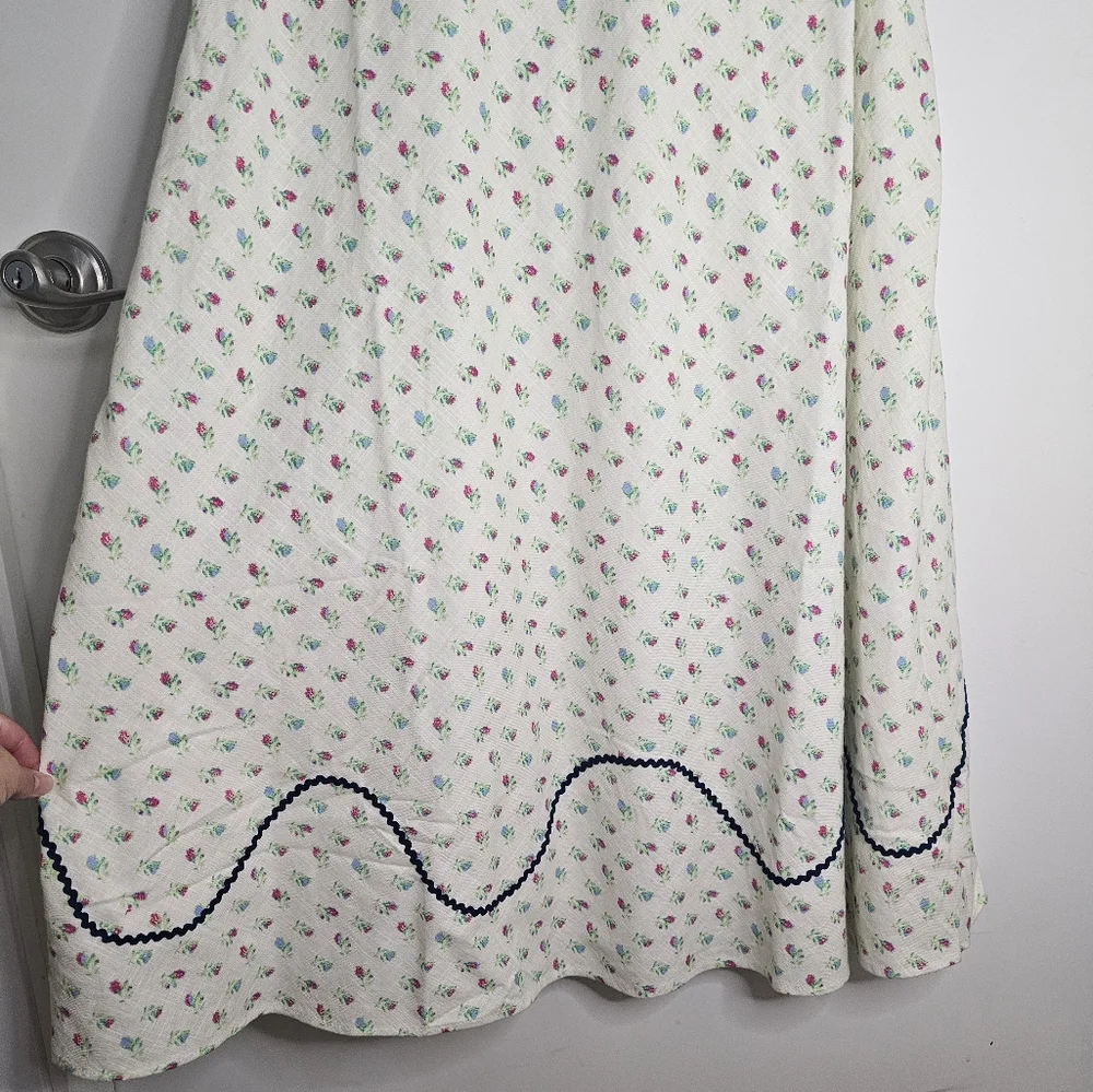 NWT FREE PEOPLE -Sz S- Sweet Hearts Midi Dress in Ivory Combo - Picture 12 of 16